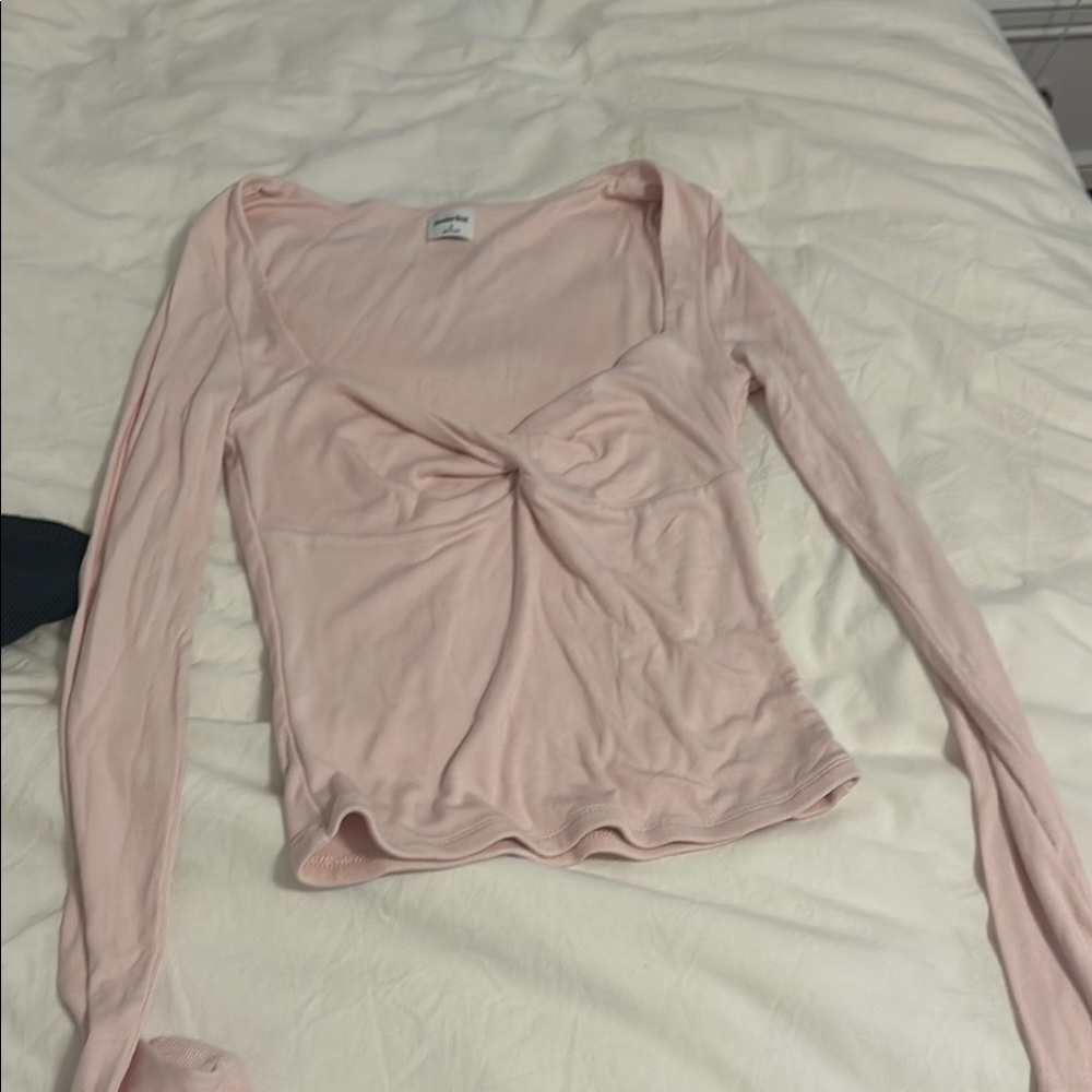 Elegant Pink Long Sleeve Top